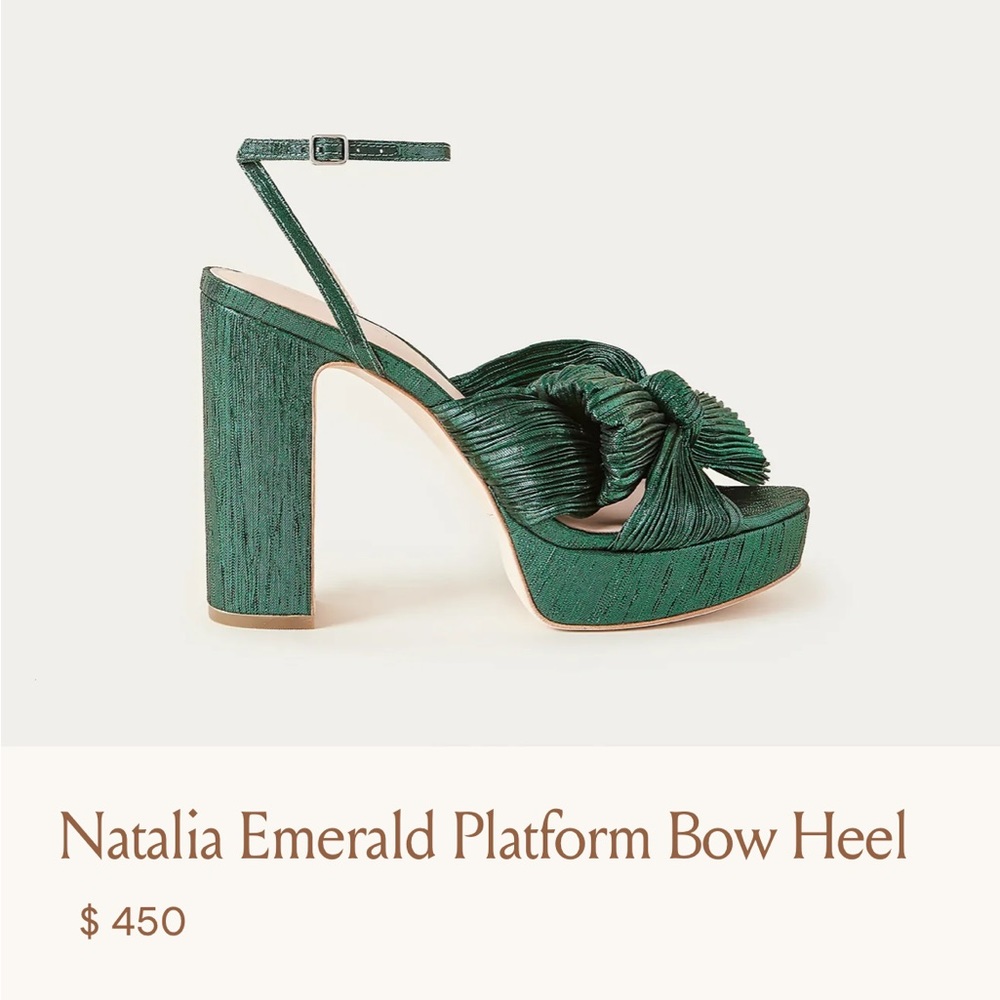 Loeffler Randall Natalia Emerald Platform Bow Heel- Like New